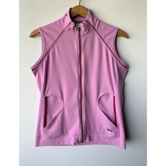 Small, IZOD, carbon technology pink athletic convertible jacket/ vest - Picture 8 of 16